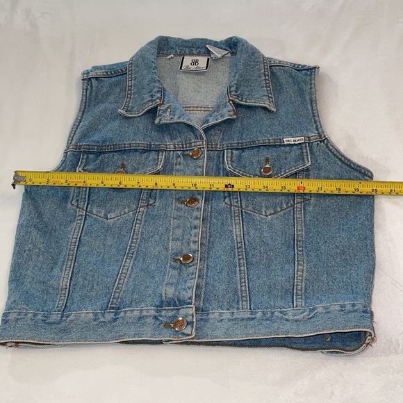 Vintage Bill Blass Made in Turkey Light Denim Vest- Size Medium - Picture 4 of 7